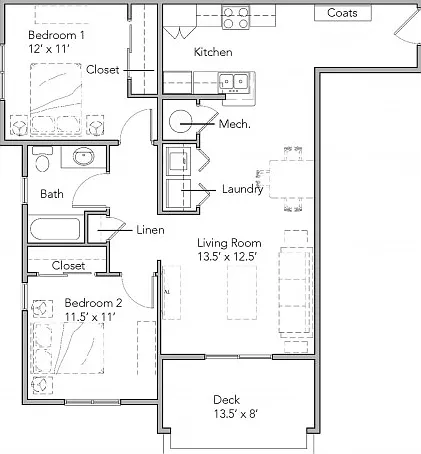 2 Bedroom A 2 Bedroom A
