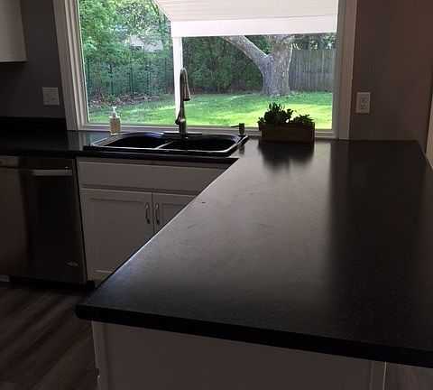 Large window in kitchen
