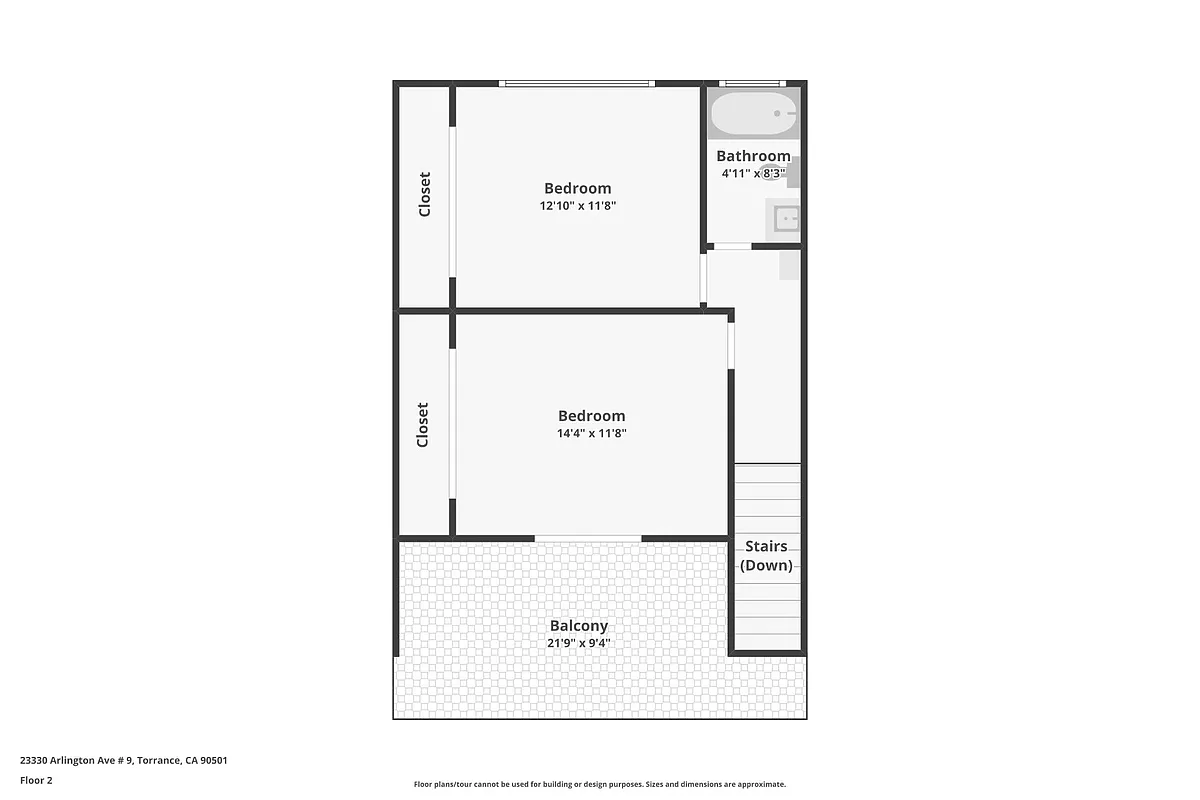 Floor plan 2 Bed 2 Bath