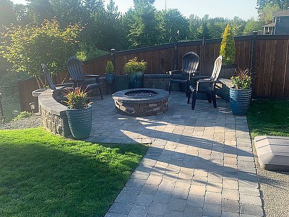 Gas firepit installed 2021