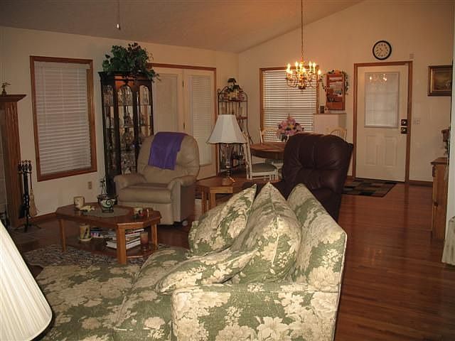Living room with the hardwood floors