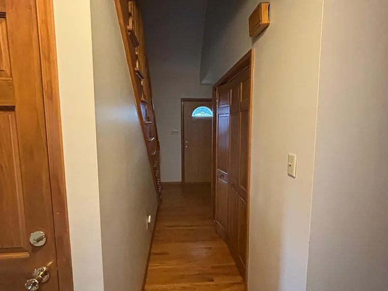 Hallway to living room and dining room