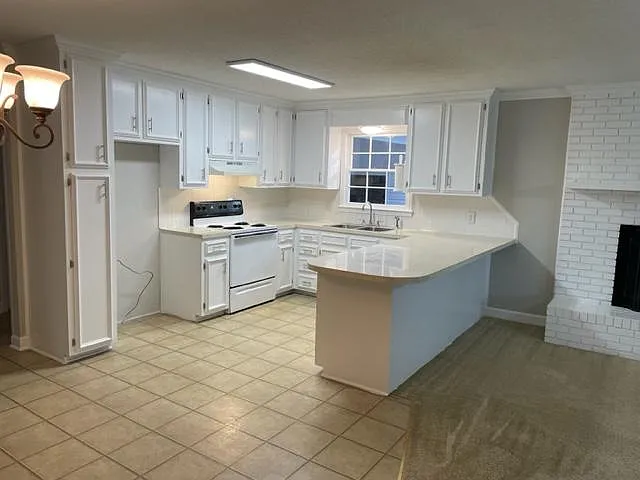 Kitchen with bar area for seating