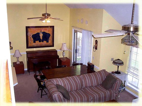 Great room with cathedral ceiling