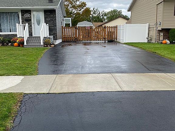 Double wide driveway 
