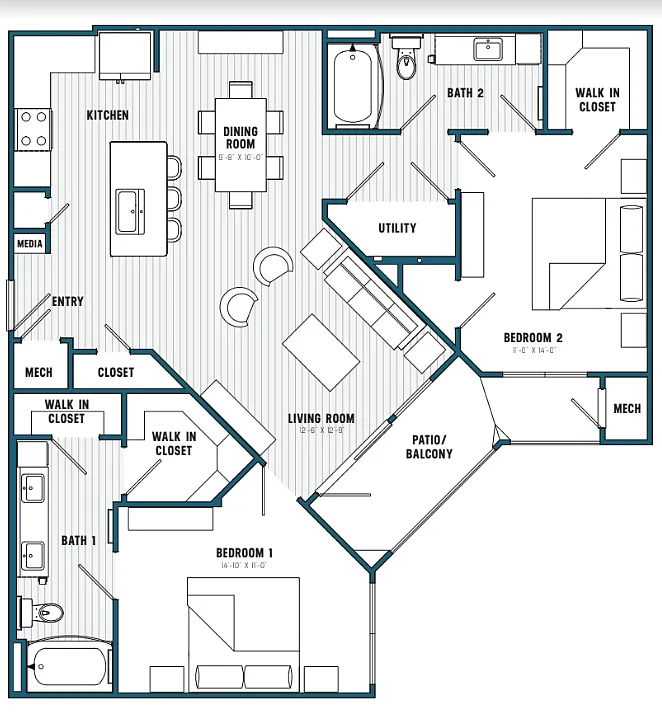 Floor plan D1