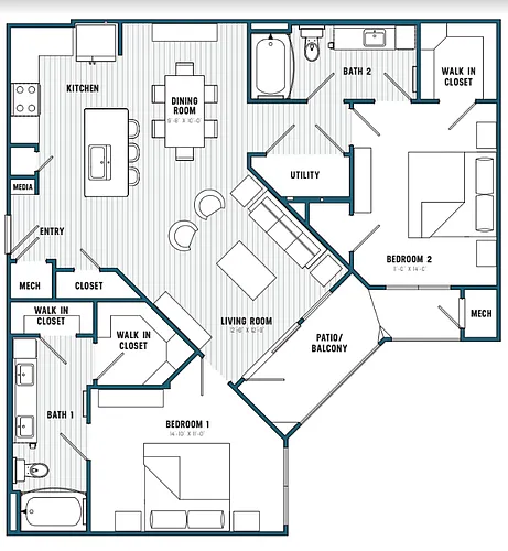 Floor plan D1