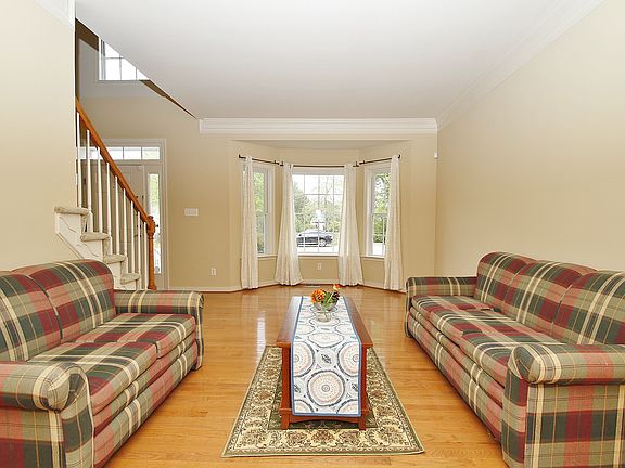 Living room with bay window