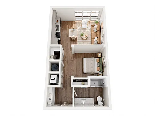 Floor plan Jr. 1 Bedroom 1 Bath