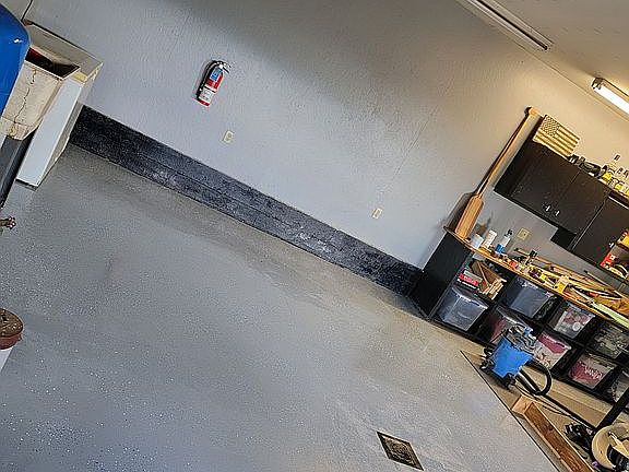 One side of garage