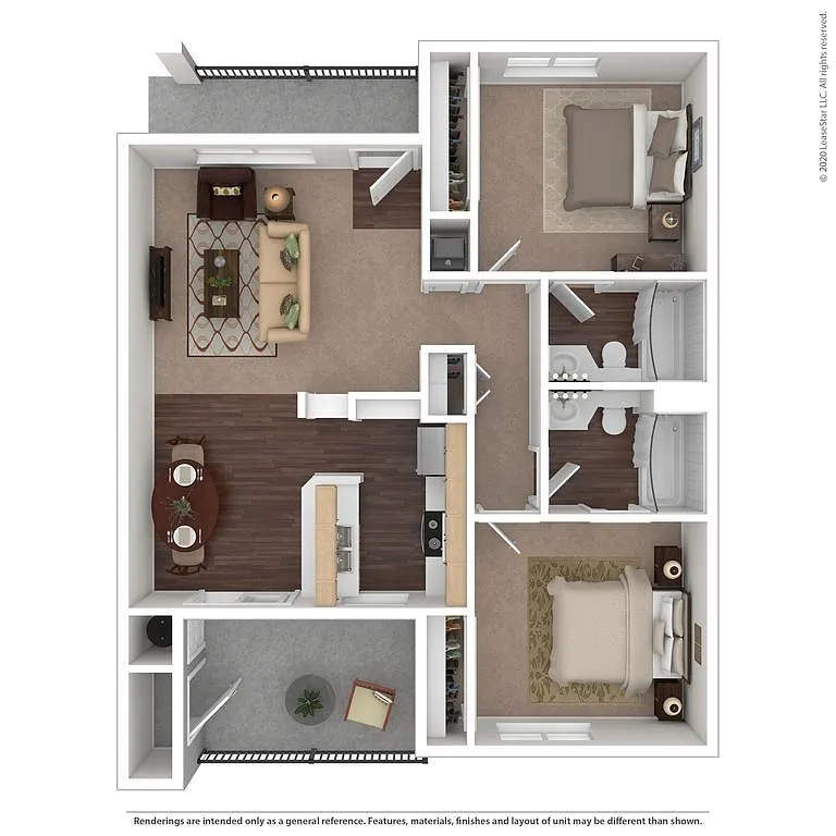 Floor plan 2 Bedroom WD Hookups