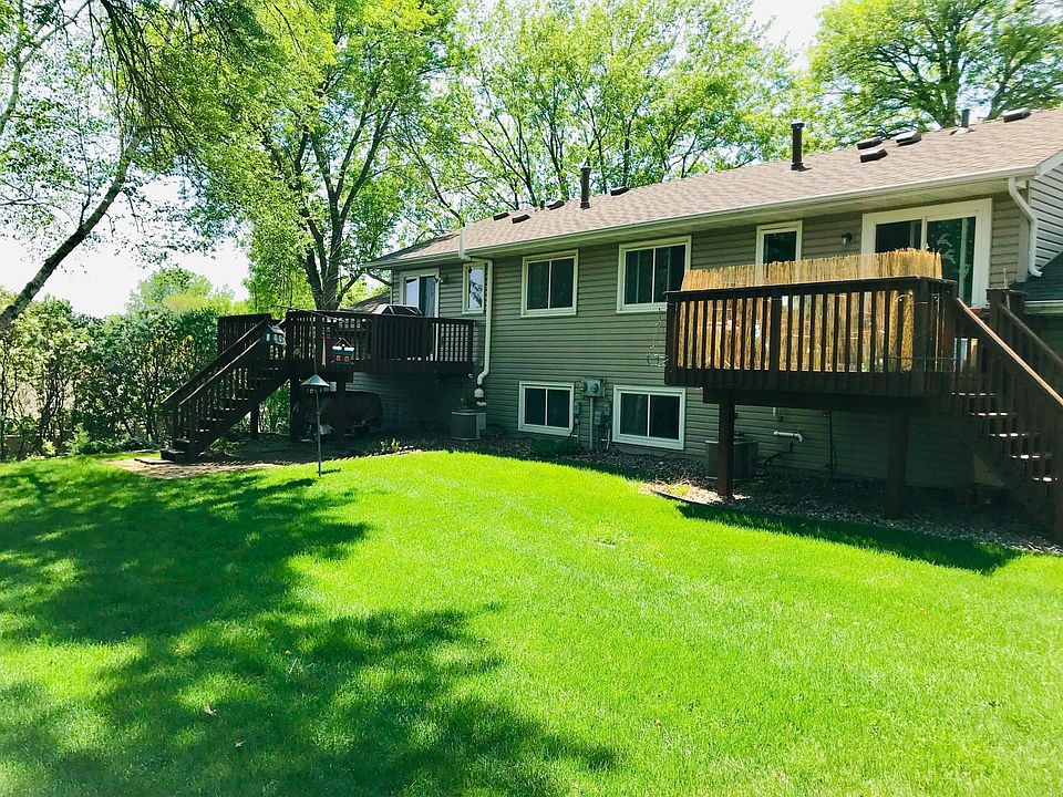 Deck and backyard