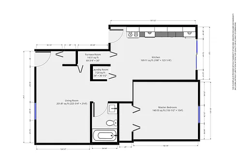 Floor plan Royal Court 1 Bedroom Lower w/ Garage 1 Car
