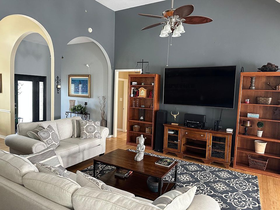 Living Room Fully Furnished with Large Curved Smart HD TV , Dolby Music System Installed , Air Play and Bluetooth Capable .