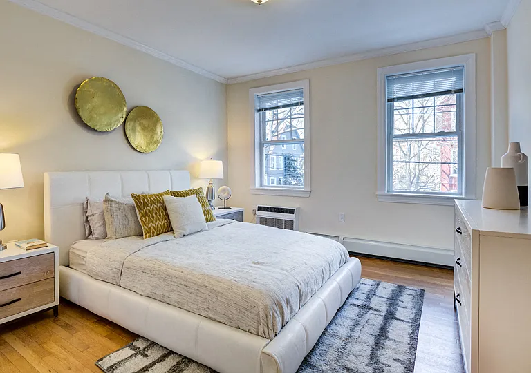 Bedroom in Auburn Harris Courtyard Brookline MA Apartments