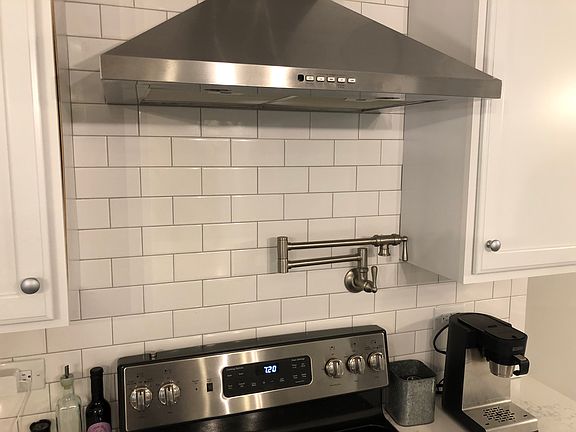 Subway tile and pot filler 
