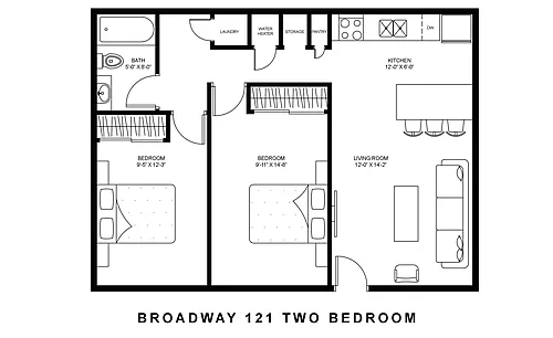 Floor plan 2 BEDROOM