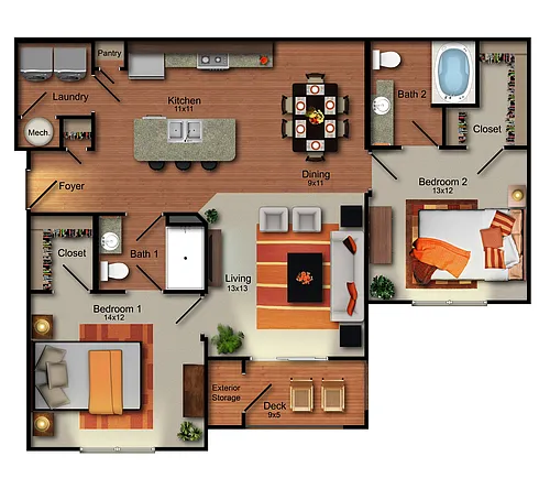 Floor plan B3 Warhol