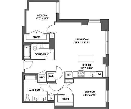 Floor plan The Katie I & II