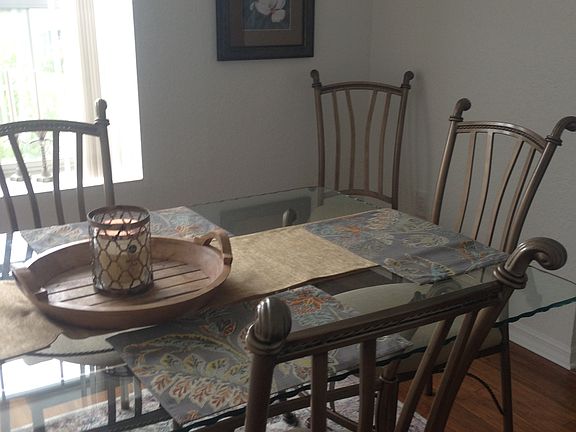 Dining room with full window