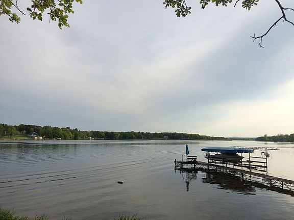 Private dock with boat lift