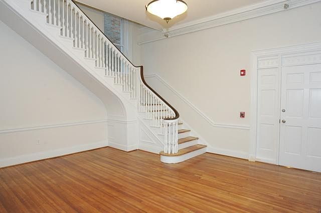 Lobby of the building. Staircase up to Unit D.