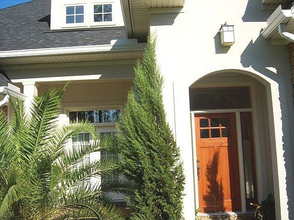 front area with stucco