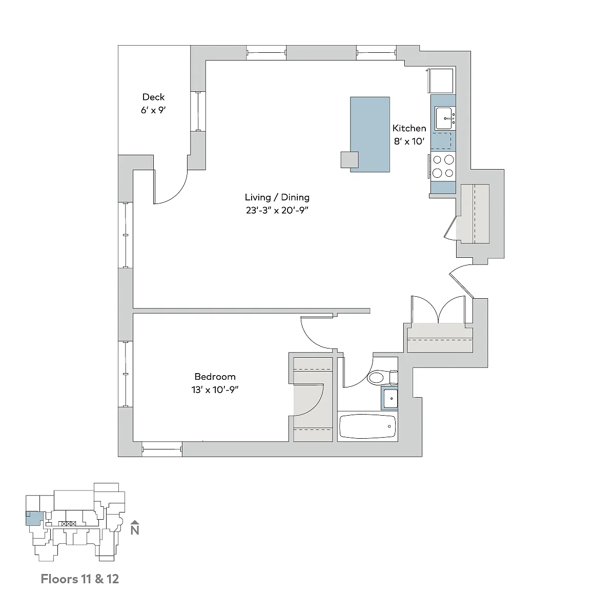 Floor plan mon-1bs2