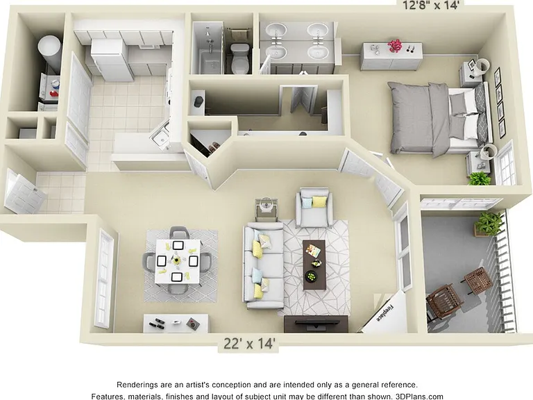 1 Bedroom 1 Bedroom