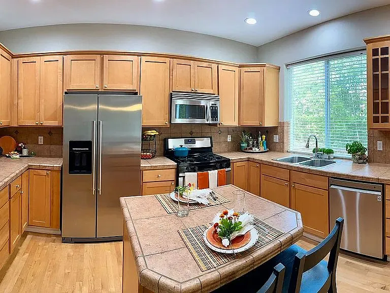 All stainless steel appliances included