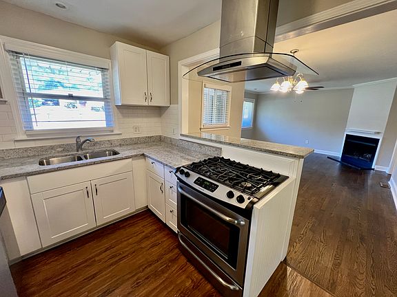 Kitchen open to living room
