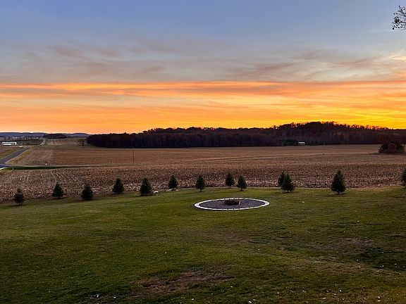 Large yard with firepit