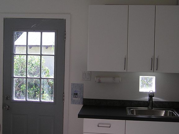 Kitchen view of yard