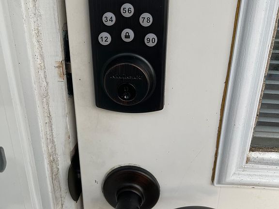 Coded door lock. So you never get locked out, if you lose or misplace your key.