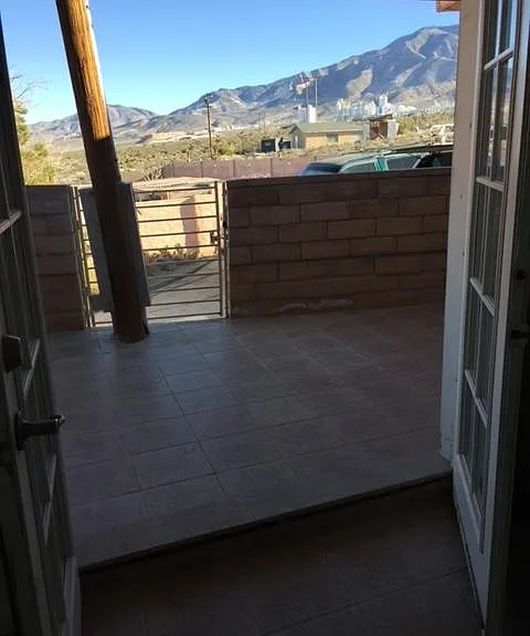 Balcony with mountain view