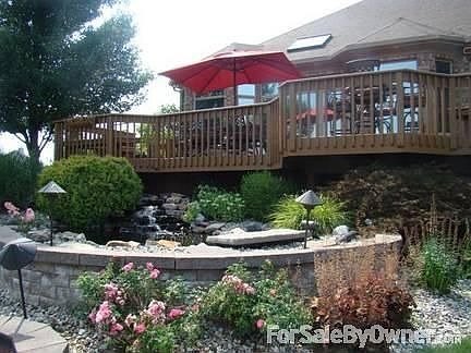 Pond with Fountain & Deck