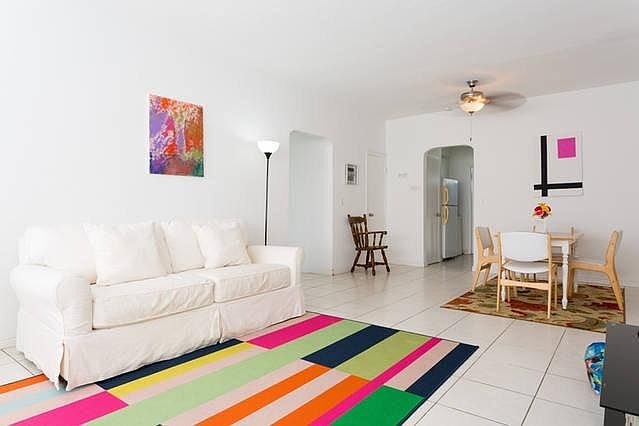 Huge living room with new sofa bed
