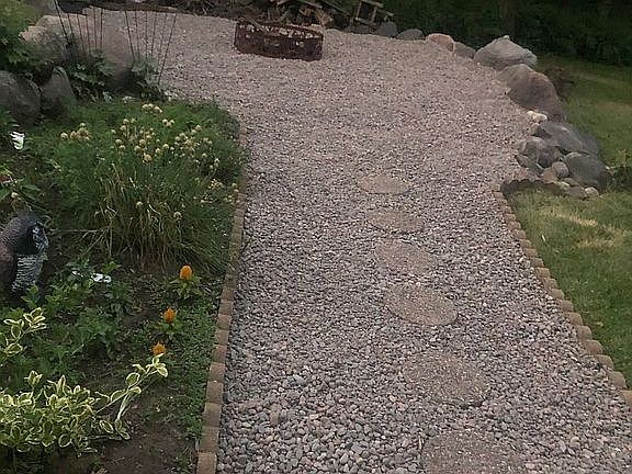 landscaped FirePit area