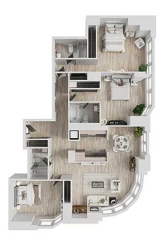 Floor plan 3E City View