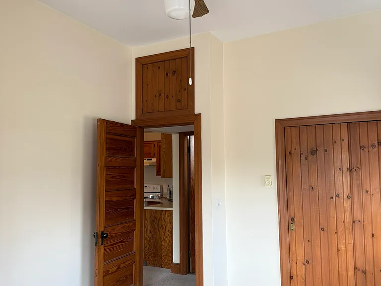 Bedroom with upper storage