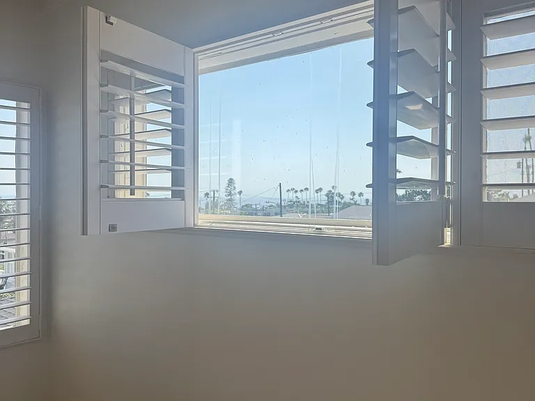 Bedroom view of Catalina Is overcast at time of photo. You cannot see the island or the sunsets over it due to overcast.