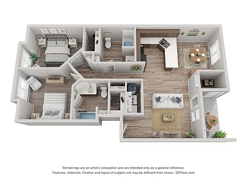 Floor plan Two Bedroom