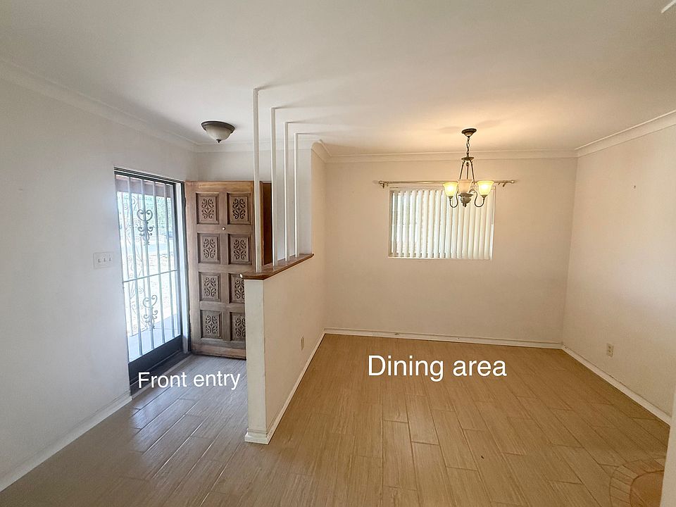 dining area showing the front entry