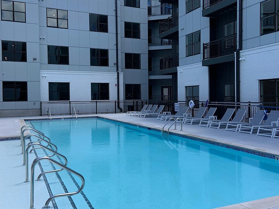 Pool area with gas grills