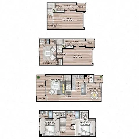 Floor plan The Taylor with Den