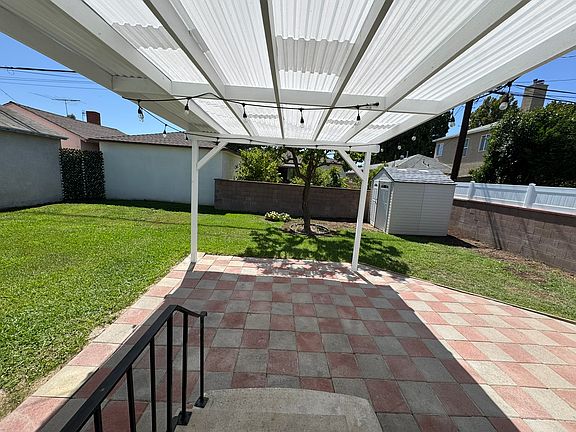 backyard, patio cover & shed