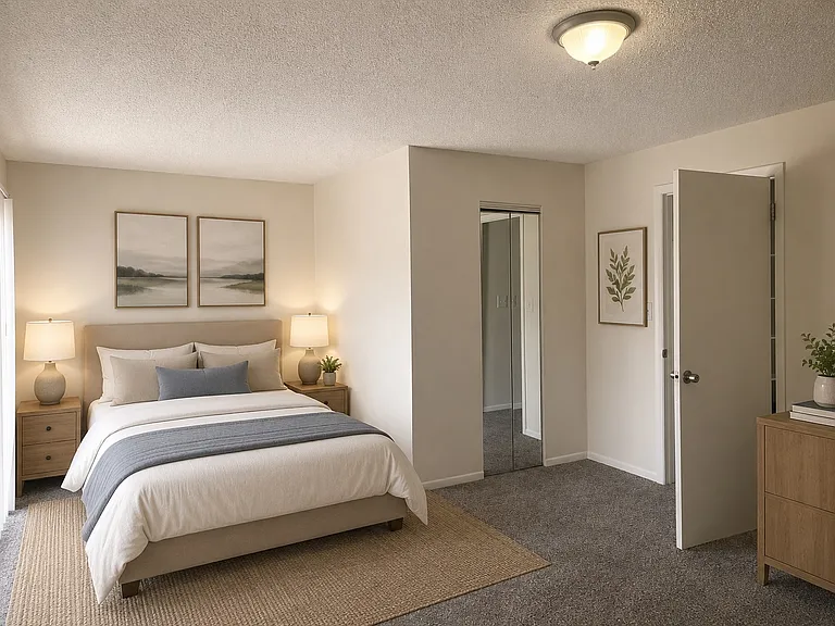 Virtually Staged primary bedroom