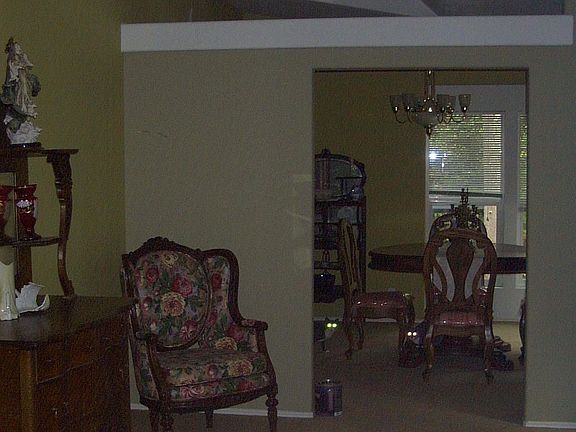 Vaulted ceilings with skylights.