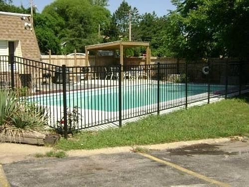 Pool and office area