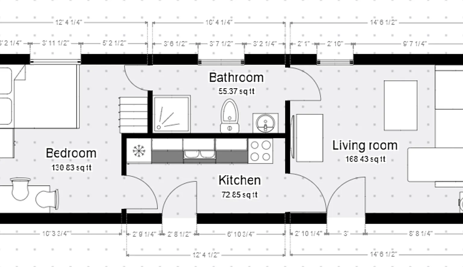 Spacious 1BR Single Unit Living with Campus Views — Photo 3